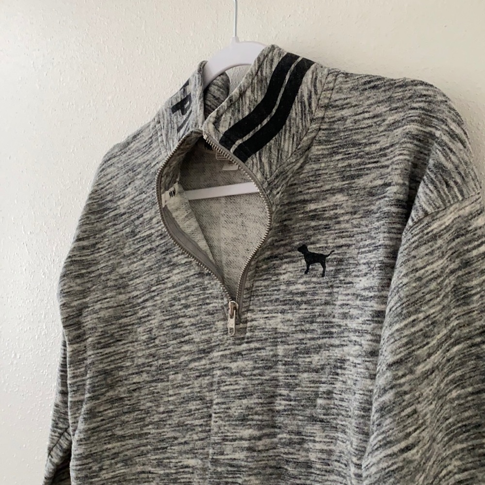 Gray Victoria’s Secret pink hoodie
